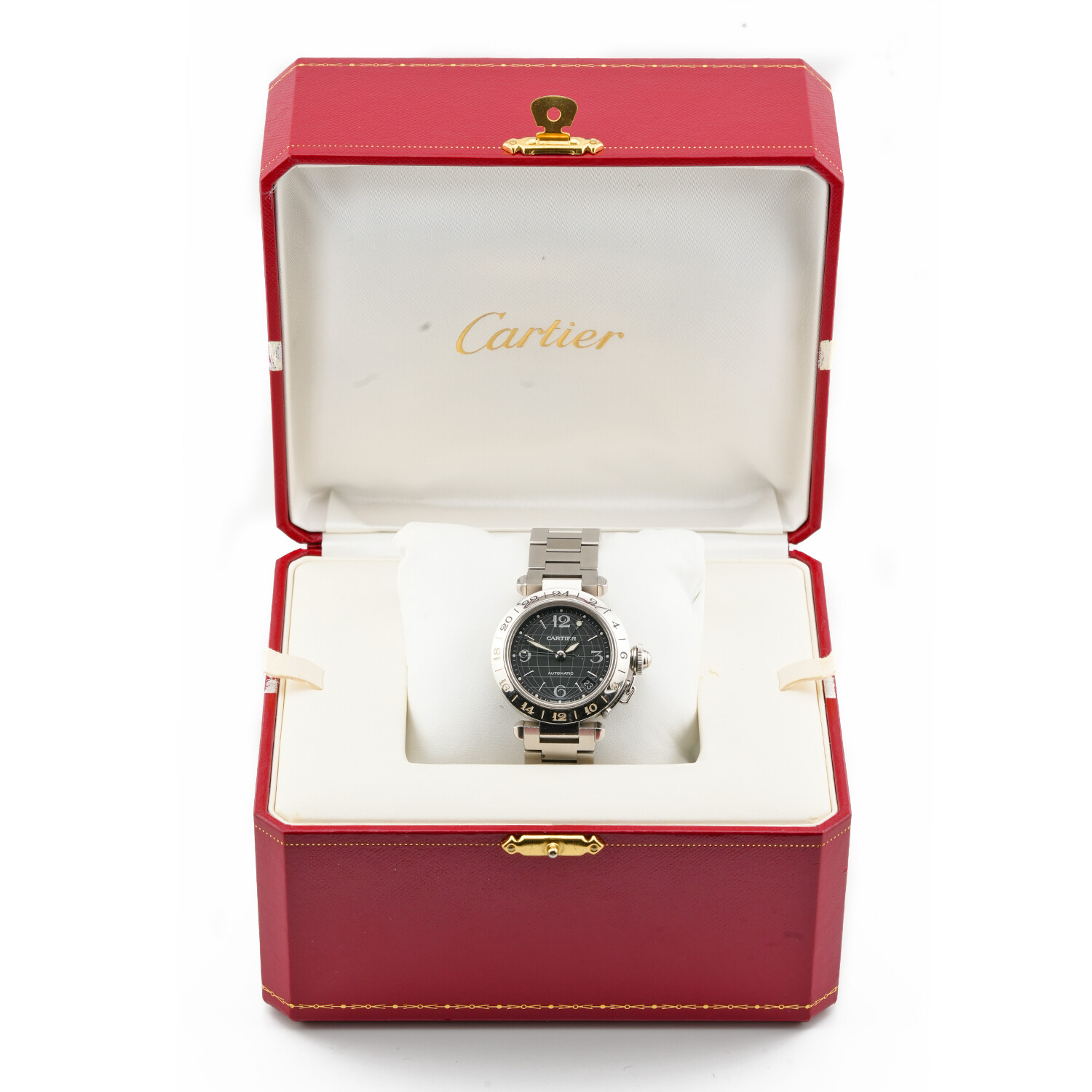 Cartier_GMT_01 - Baraka Orologi Rolex Esplora la raffinata collezione di orologi di lusso di Baraka Srl, situata nel cuore di Milano, in Piazza Missori 3. Con un'ampia selezione di orologi esclusivi, il nostro showroom rappresenta l'eleganza e la maestria orologiaia. Scopri i modelli unici e senza tempo, perfetti per chi cerca l'eccellenza in ogni dettaglio. Baraka Srl, un punto di riferimento per gli appassionati di orologi di alta classe, ti aspetta a Milano.